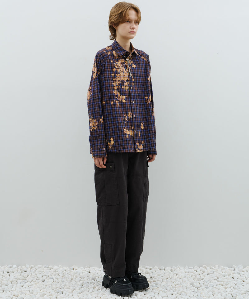 AFF AIVER　ブリーチラグランチェックシャツ