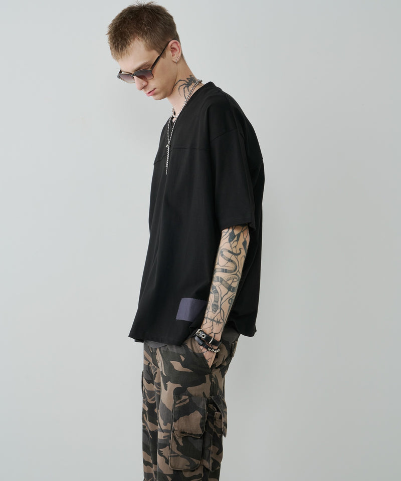 AIVER　30/2ウォッシュ天竺フットボールS/S TEE