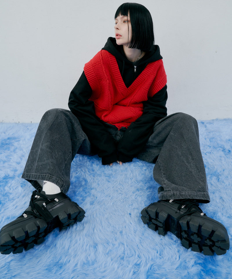AIVER　裏パッチフルジップパーカー
