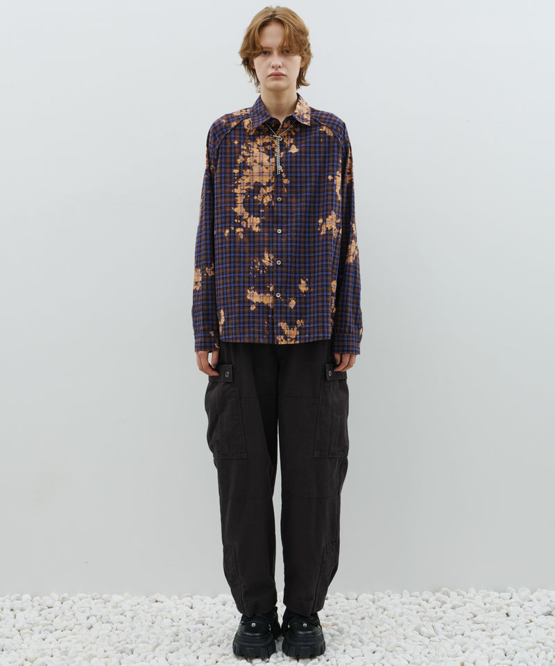 AFF AIVER　ブリーチラグランチェックシャツ