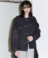 model：H172 B76 W63 H91 着用サイズ：MEDIUM (パープル系その他)