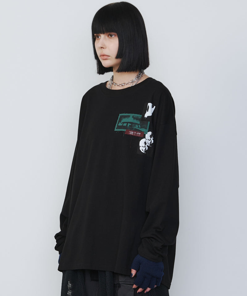 AIVER　カットオフパッチロンTEE