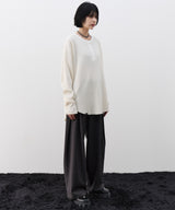 【予約】AIVER　ヘビーワッフルヘンリーネックL/S TEE