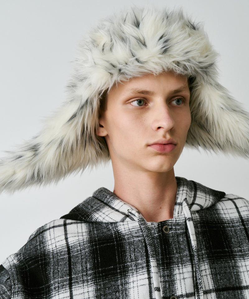 【予約】AIVER Atelier Made　ミックスファーフライトキャップ