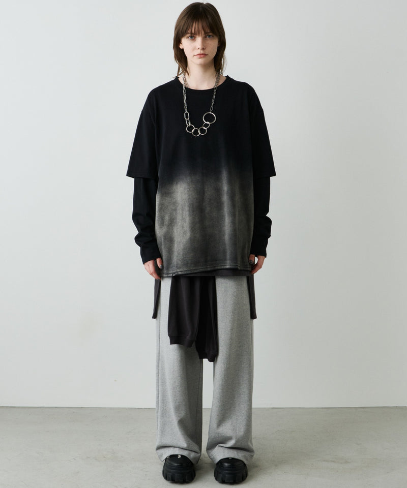 AFF AIVER　グラデーションブリーチレイヤードロンTEE