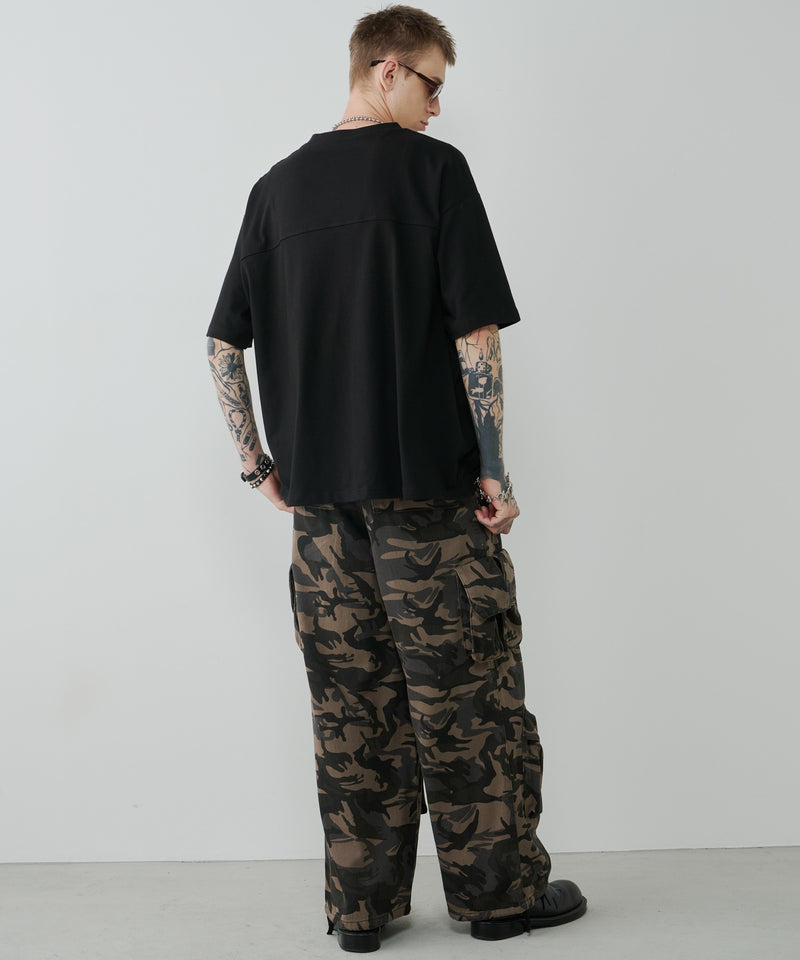 AIVER　30/2ウォッシュ天竺フットボールS/S TEE
