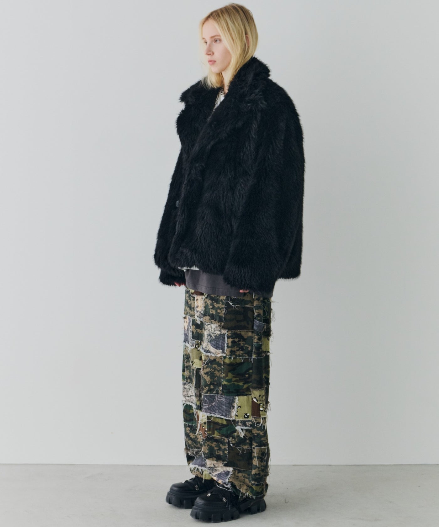 aiver ファーコート 予約】AIVER ショートフェイクファーコート