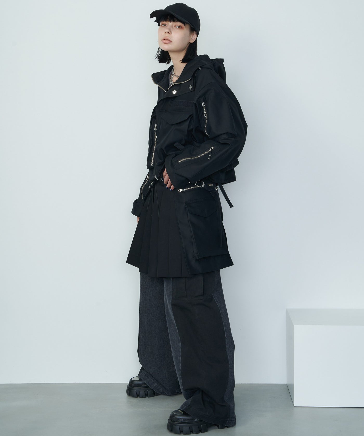 AIVER Atelier Made プリーツレイヤードスカート MADE IN JAPAN