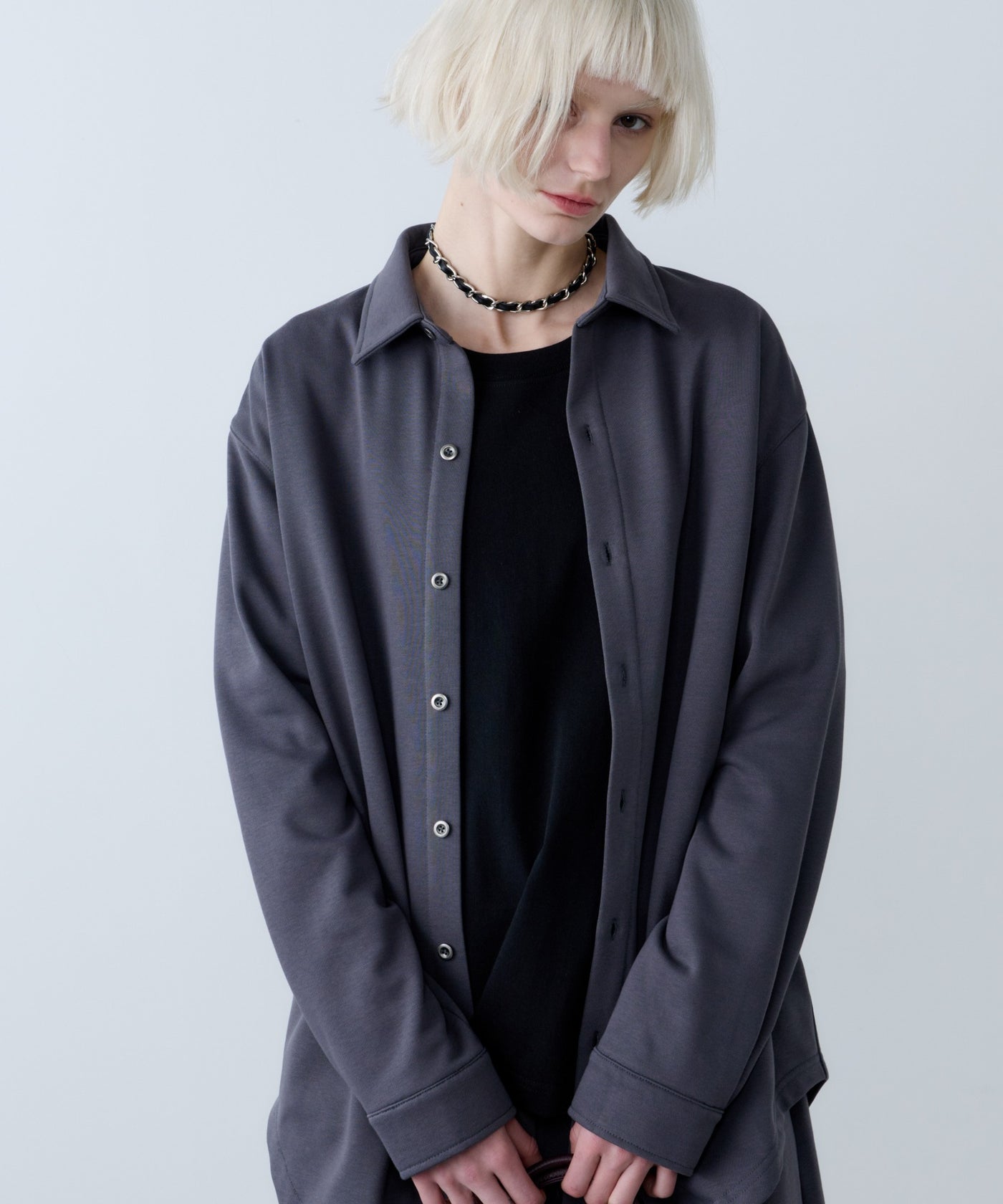 AFF AIVER 編み込みチェーンチョーカーネックレス MADE IN JAPAN