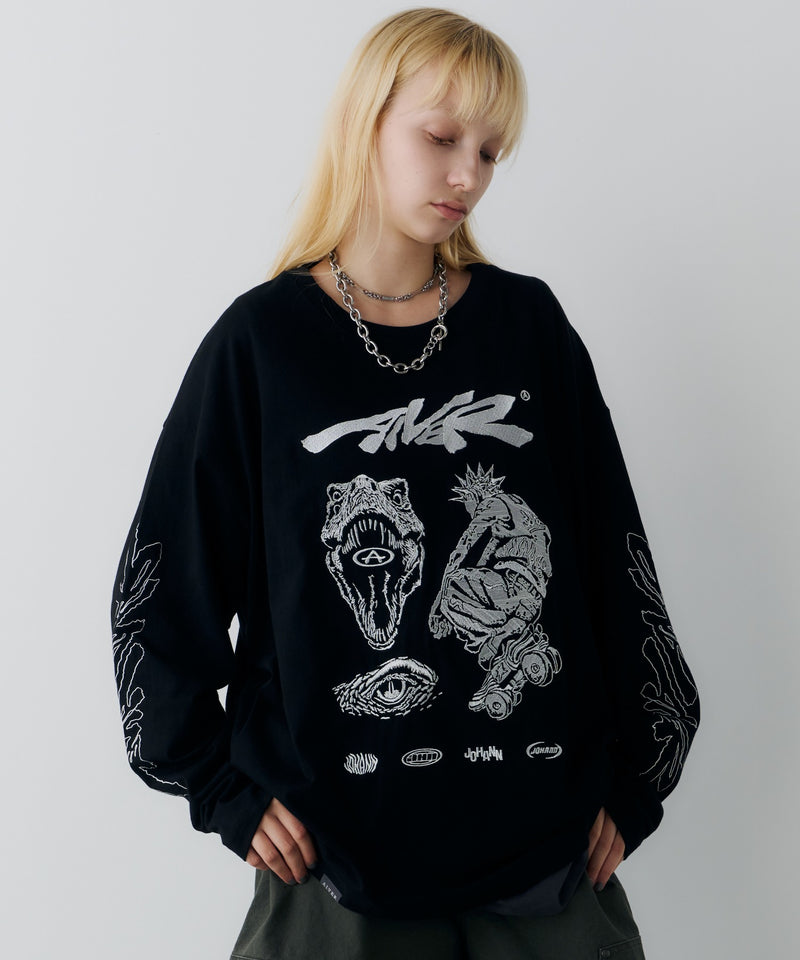 Johann×AIVER　刺繡L/S TEE
