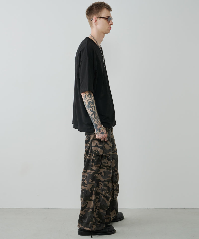 AIVER　30/2ウォッシュ天竺フットボールS/S TEE