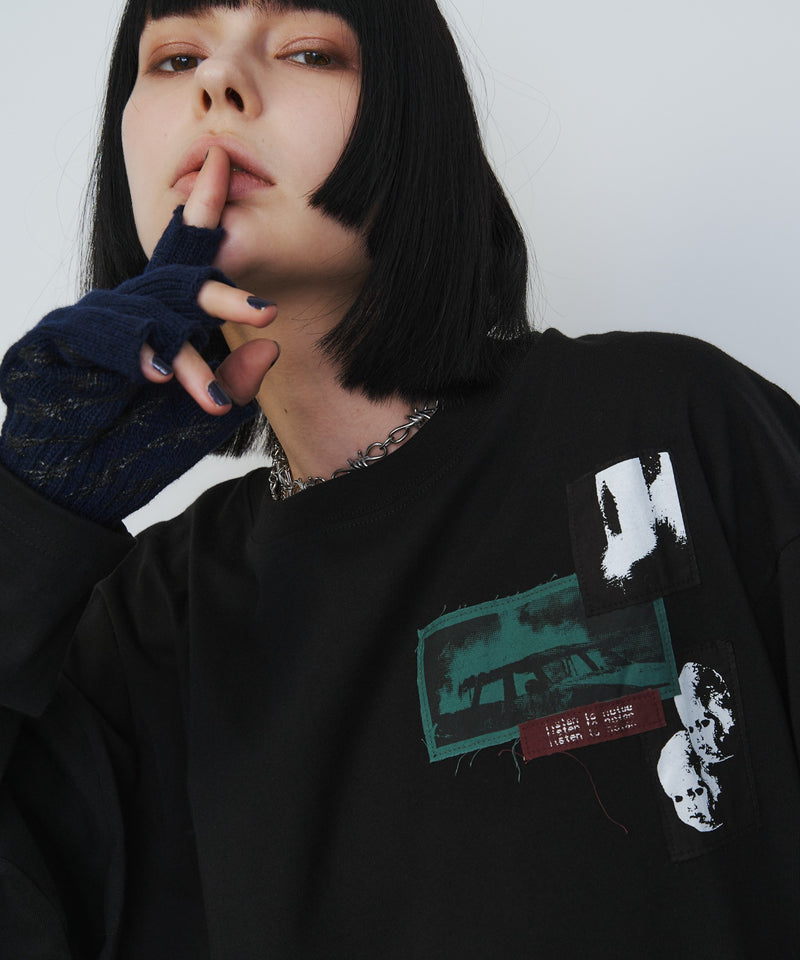 AIVER　カットオフパッチロンTEE