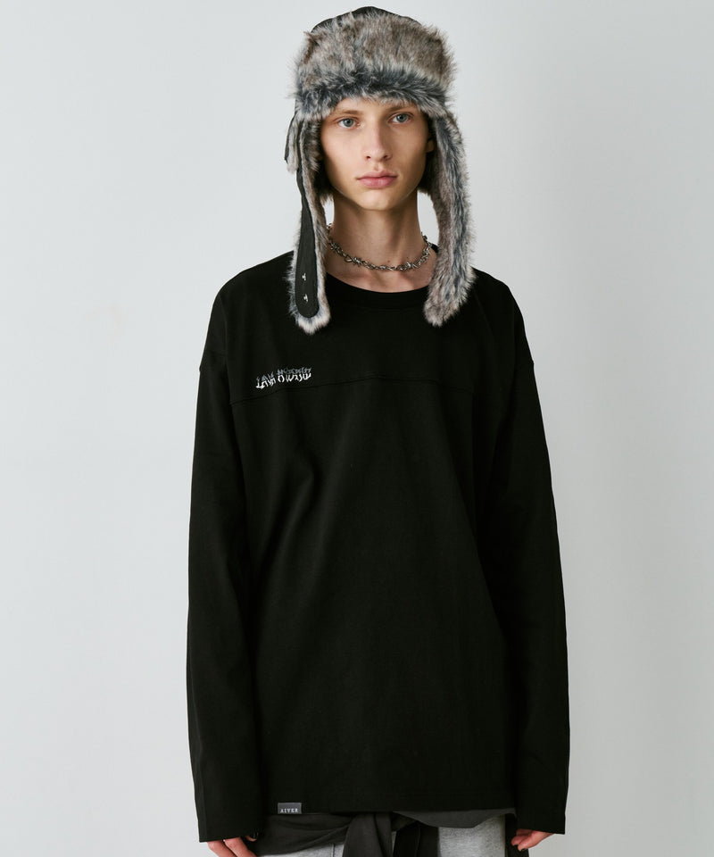 【予約】AIVER　30/2ウォッシュ天竺フットボールL/S TEE