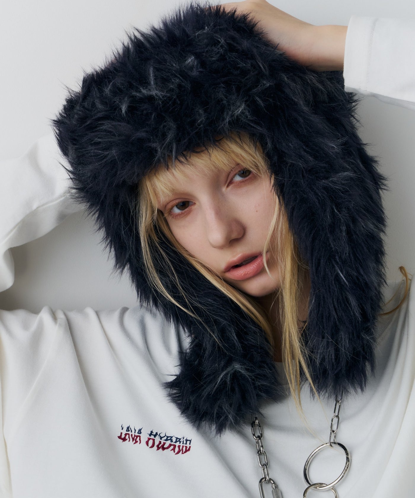 AIVER Atelier Made ミックスファーフライトキャップ