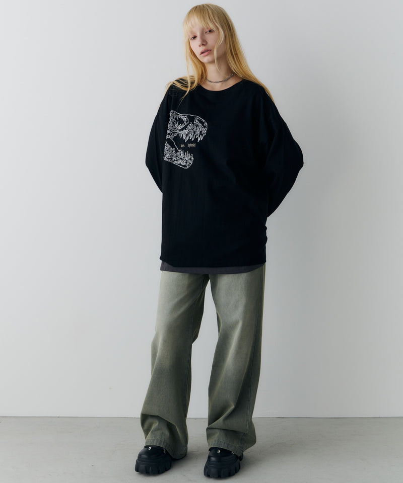 AIVER　レックス刺繍L/S TEE