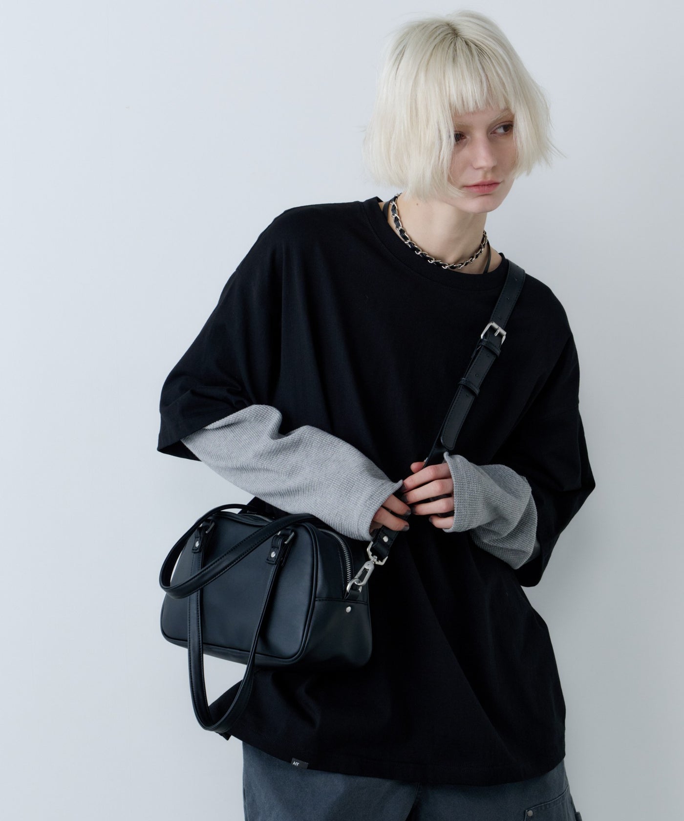 AFF AIVER 編み込みチェーンチョーカーネックレス MADE IN JAPAN