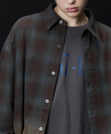 【ONLINE STORE先行予約】AIVER　グラデーションブリーチオンブレチェックシャツ