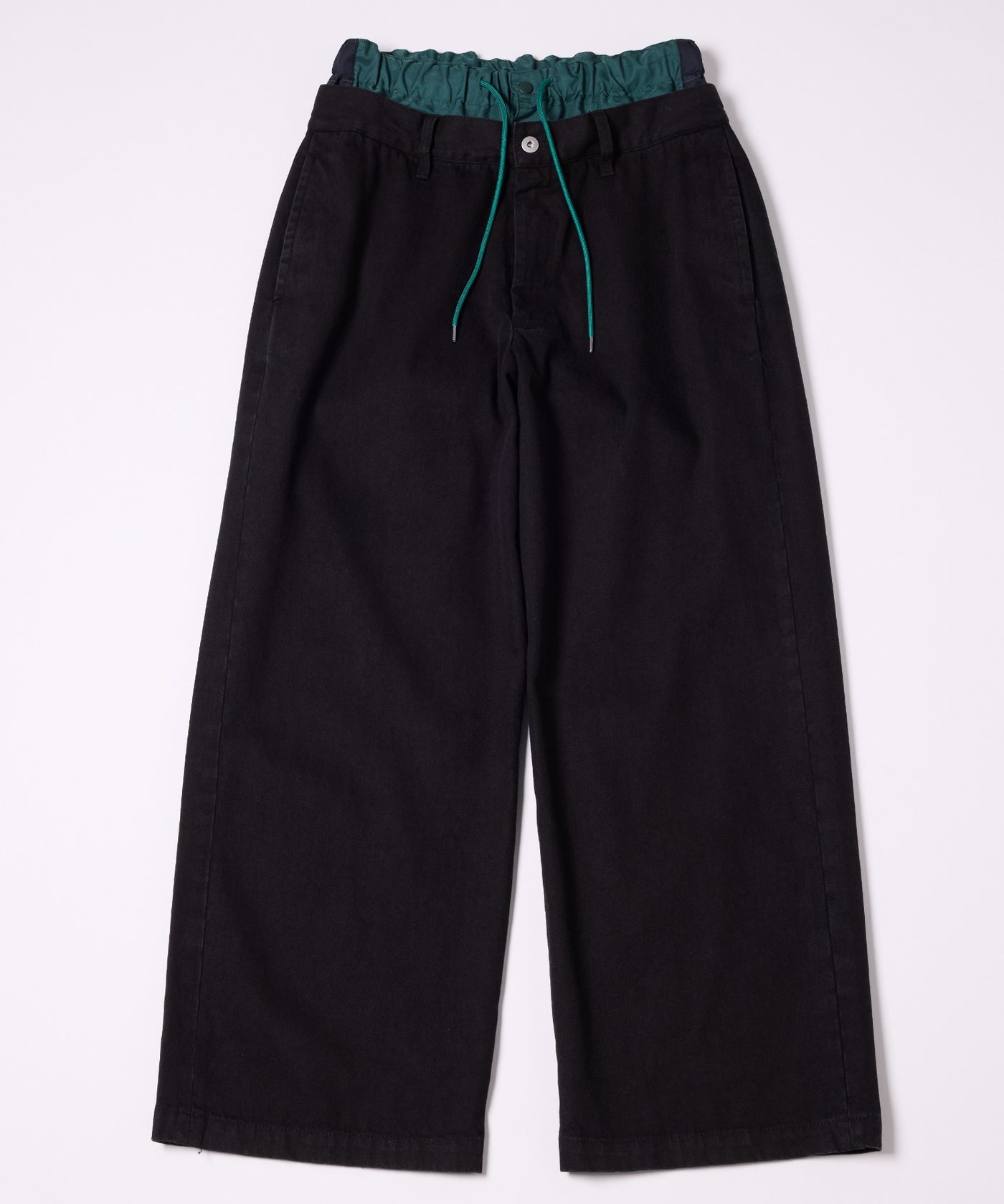 AIVER レイヤードバギーデニムスラックス