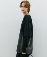 AFF AIVER　グラデーションブリーチレイヤードロンTEE