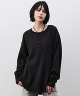【予約】AIVER　ヘビーワッフルヘンリーネックL/S TEE
