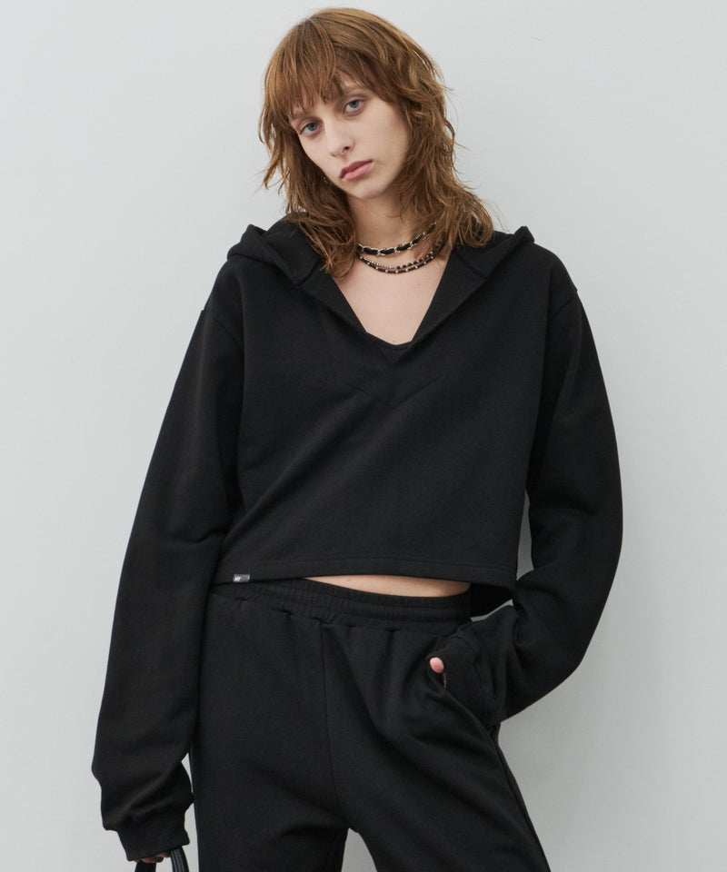 AFF AIVER ヘビー裏毛クロップドパーカー
