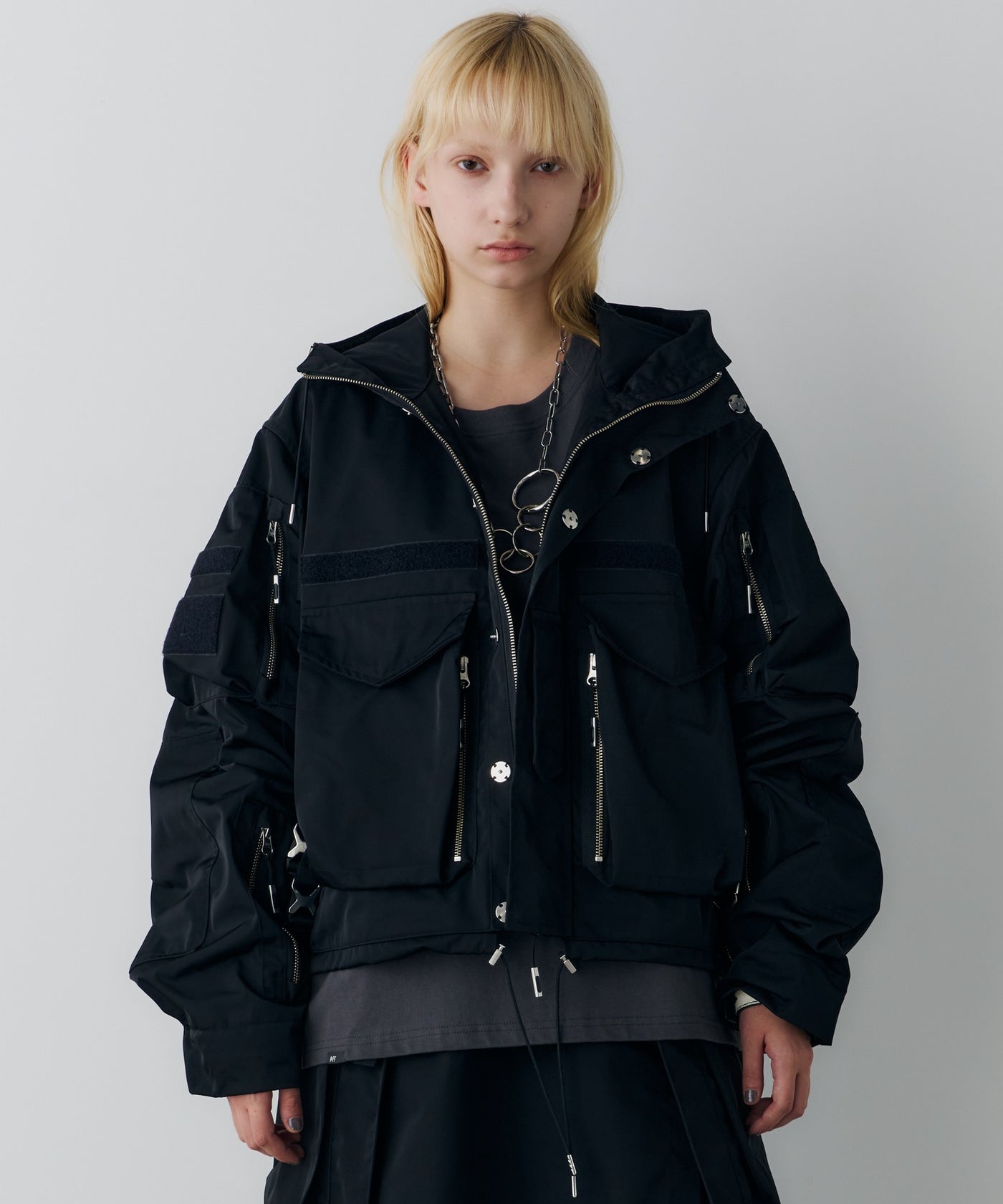 極美品✨2022AW エブリデイアイライク　ショートダブルコート　黒　ブラック 極美品✨2022AW エブリデイアイライク ショートダブルコート 黒