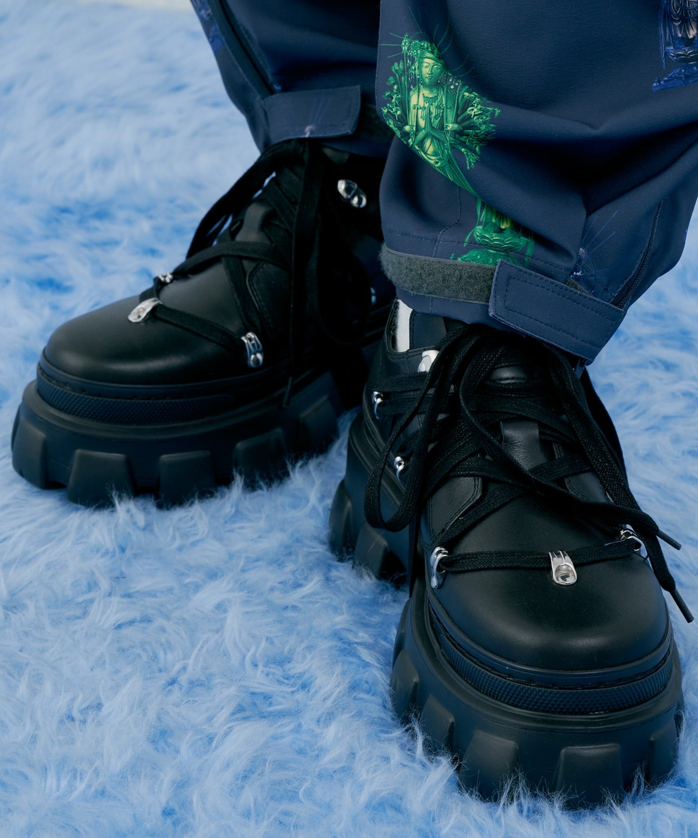 残り僅か！sacai サカイ レースアップ アンクルハイ ブーツ 厚底