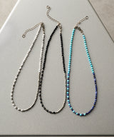 AFF AIVER　　天然石カットビーズネックレス　MADE IN JAPAN