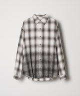【予約】AIVER　スプレー加工オンブレチェックシャツ