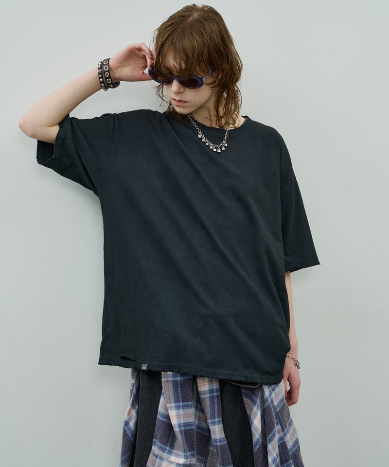 【予約】AIVER　ウォッシュダメージS/S TEE