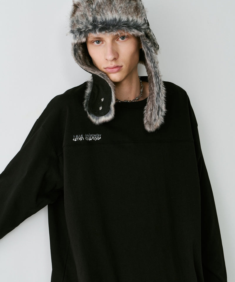 【予約】AIVER　30/2ウォッシュ天竺フットボールL/S TEE