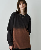 【予約】AFF AIVER　グラデーションブリーチレイヤードロンTEE