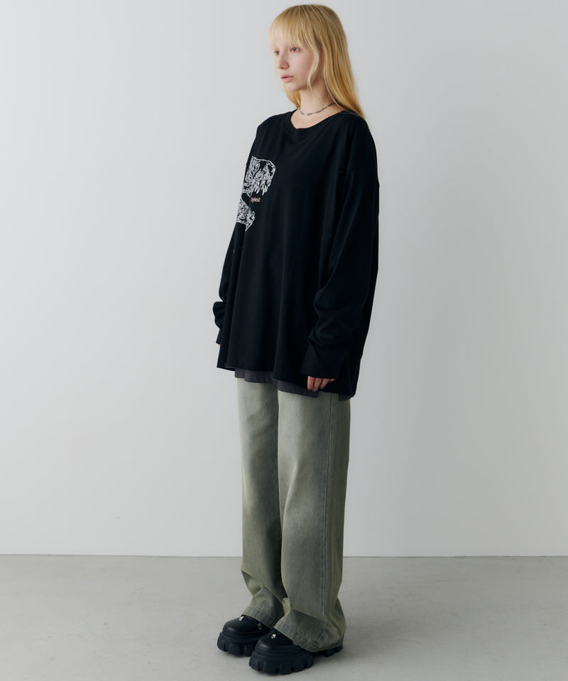 AIVER　レックス刺繍L/S TEE