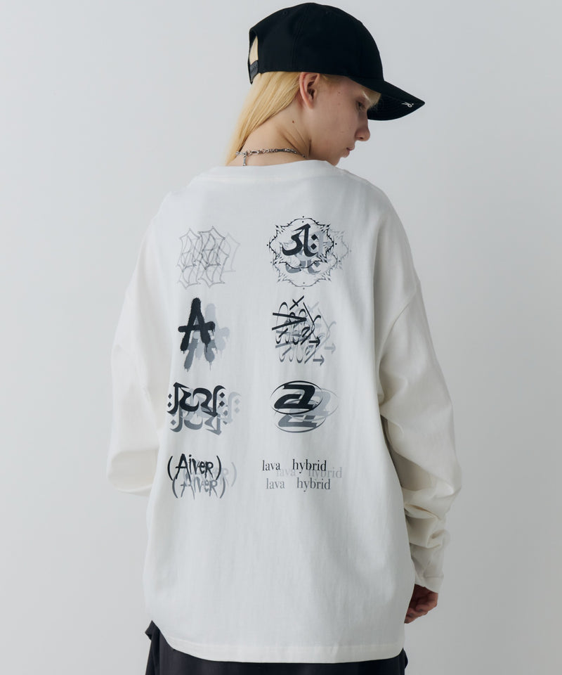 【予約】AIVER　エラープリントL/S TEE