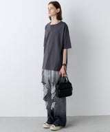 AFF AIVER　16/-ウォッシュ天竺スキッパーS/S TEE