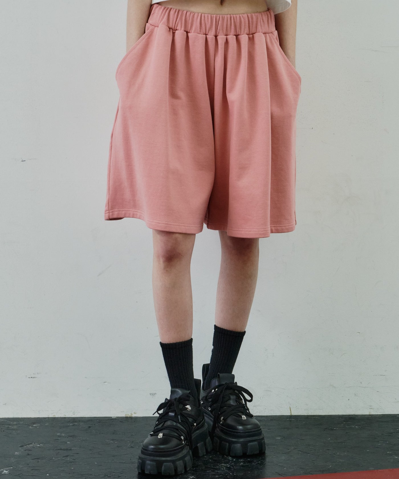 AIVER スウェットワイドバギーショートパンツ