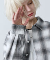 【一部予約】AIVER　グラデーションブリーチオンブレチェックシャツ