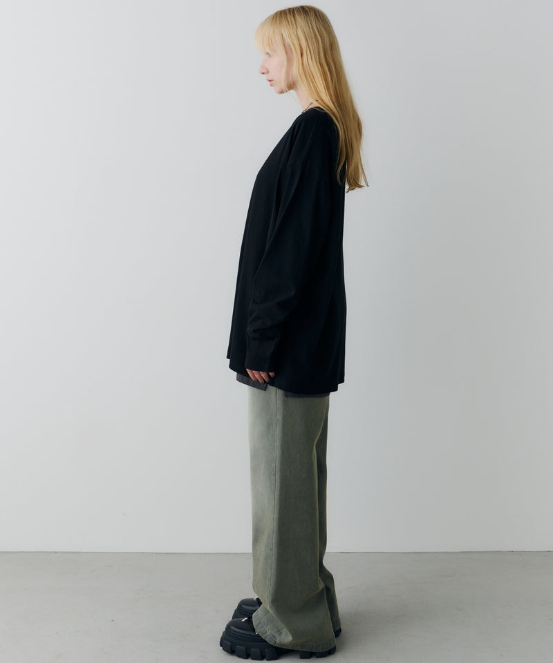 AIVER　レックス刺繍L/S TEE