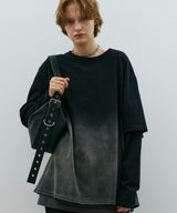 AFF AIVER　グラデーションブリーチレイヤードロンTEE