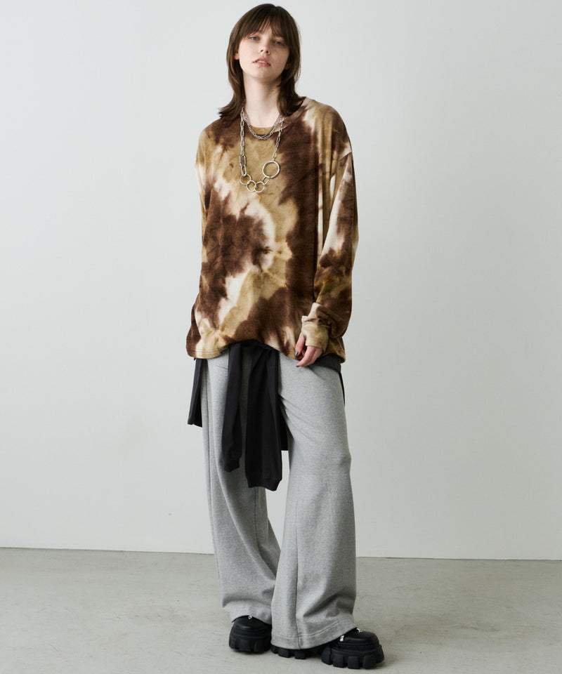 【予約】AFF AIVER　ムラ染めニットL/S TEE