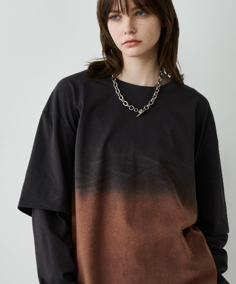 【予約】AFF AIVER　グラデーションブリーチレイヤードロンTEE