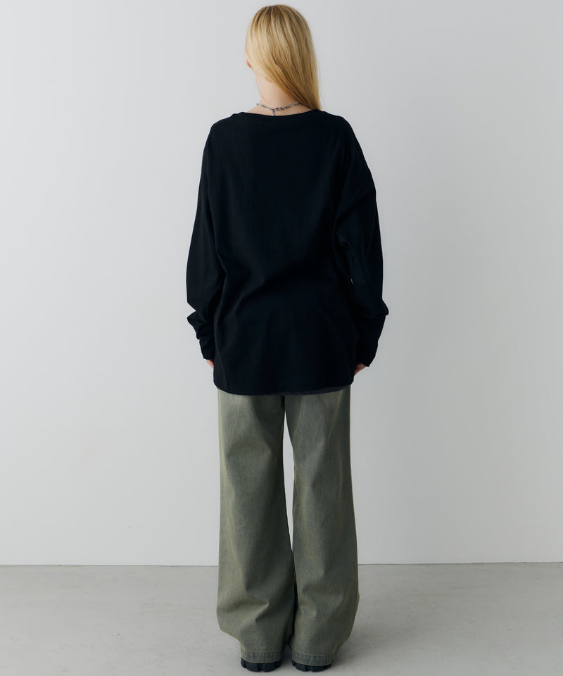AIVER　レックス刺繍L/S TEE