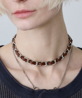 【ONLINE STORE先行予約】AFF AIVER　編み込みチェーンチョーカーネックレス　MADE IN JAPAN