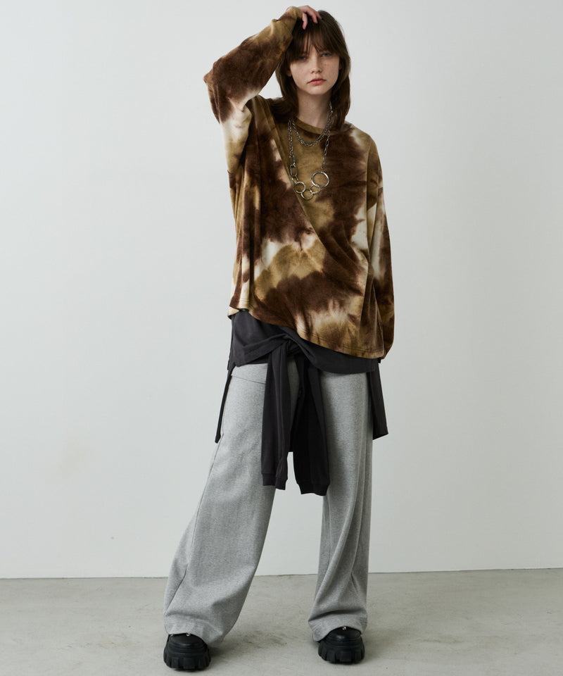 【予約】AFF AIVER　ムラ染めニットL/S TEE