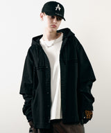 【ONLINE STORE先行予約】AIVER　レイヤードカットオフツイルシャツ