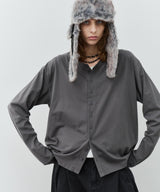 【予約】AFF AIVER　16/-ウォッシュ天竺カーディガン