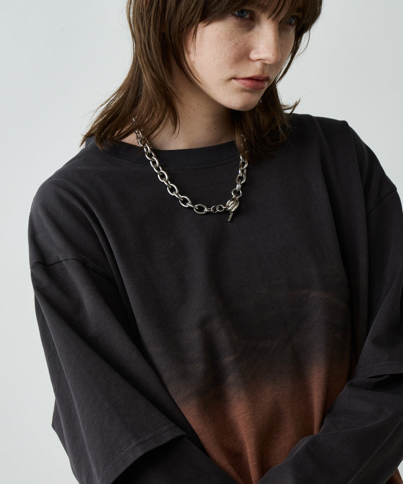 【予約】AFF AIVER　グラデーションブリーチレイヤードロンTEE
