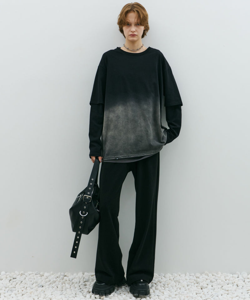 AFF AIVER　グラデーションブリーチレイヤードロンTEE