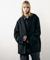 model：H172 B76 W59 H86 着用サイズ：MEDIUM　(ブラック)