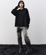 AFF AIVER　16/-ウォッシュ天竺レイヤードポロ
